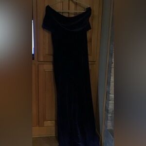 Navy Velvet Gown